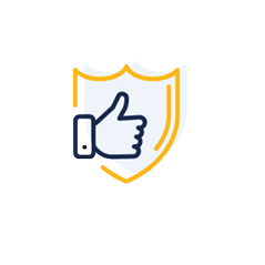 icon of a yellow-outlined square with an arrow pointing from each side.